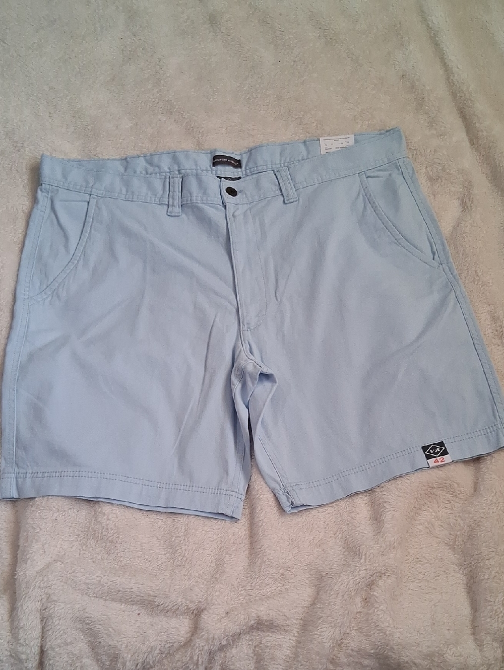 St. John's Bay Light Blue Men's Flat Front Shorts